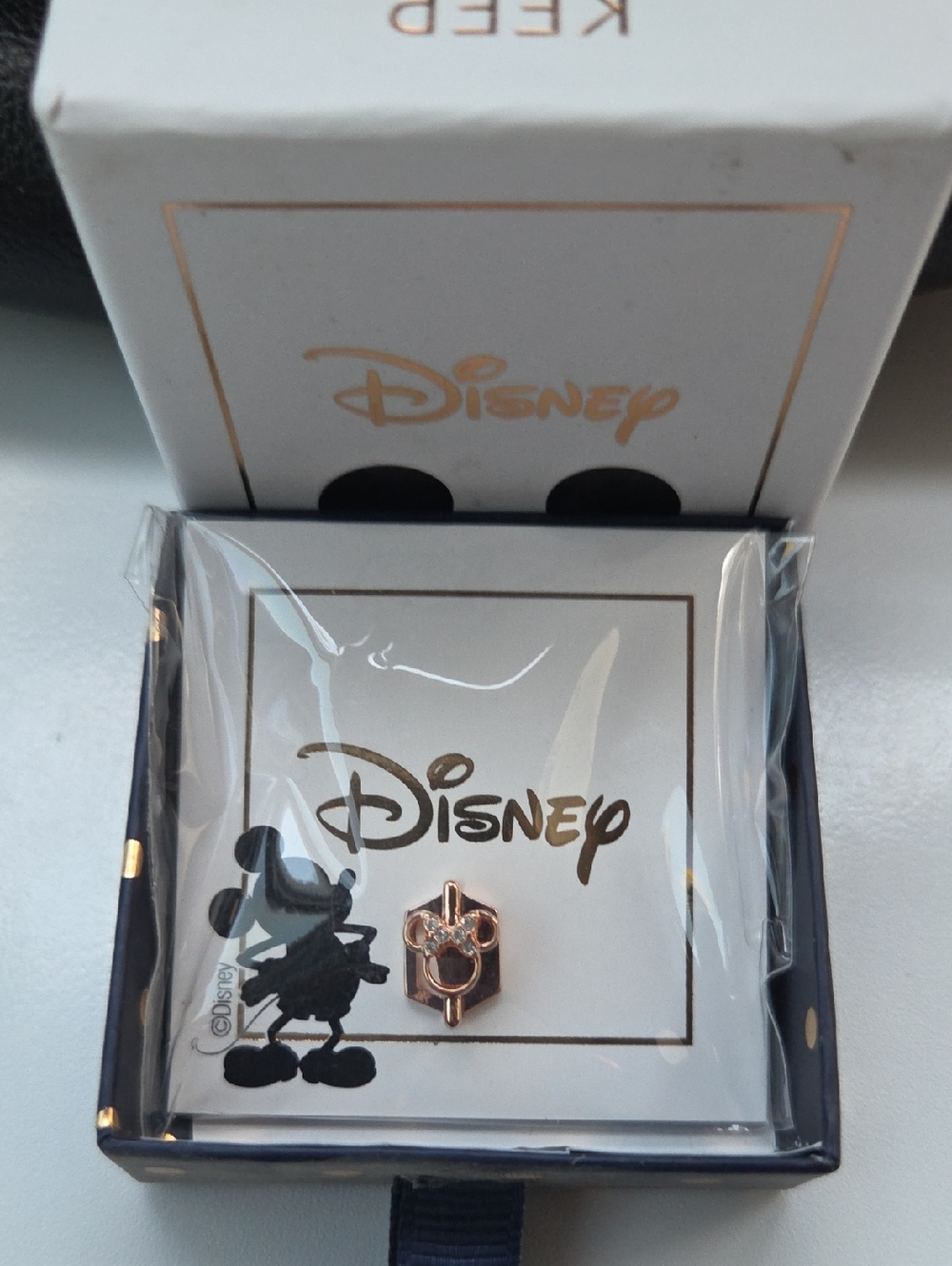 KEEP Collective Disney Rose Gold Minnie Mouse Silhouette Charm